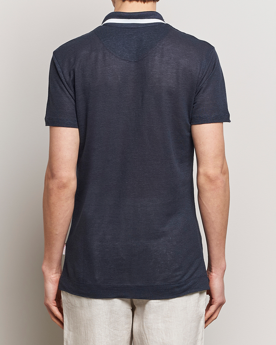 Herre | Pikéer | Orlebar Brown | Felix Linen Pique Polo Night Iris