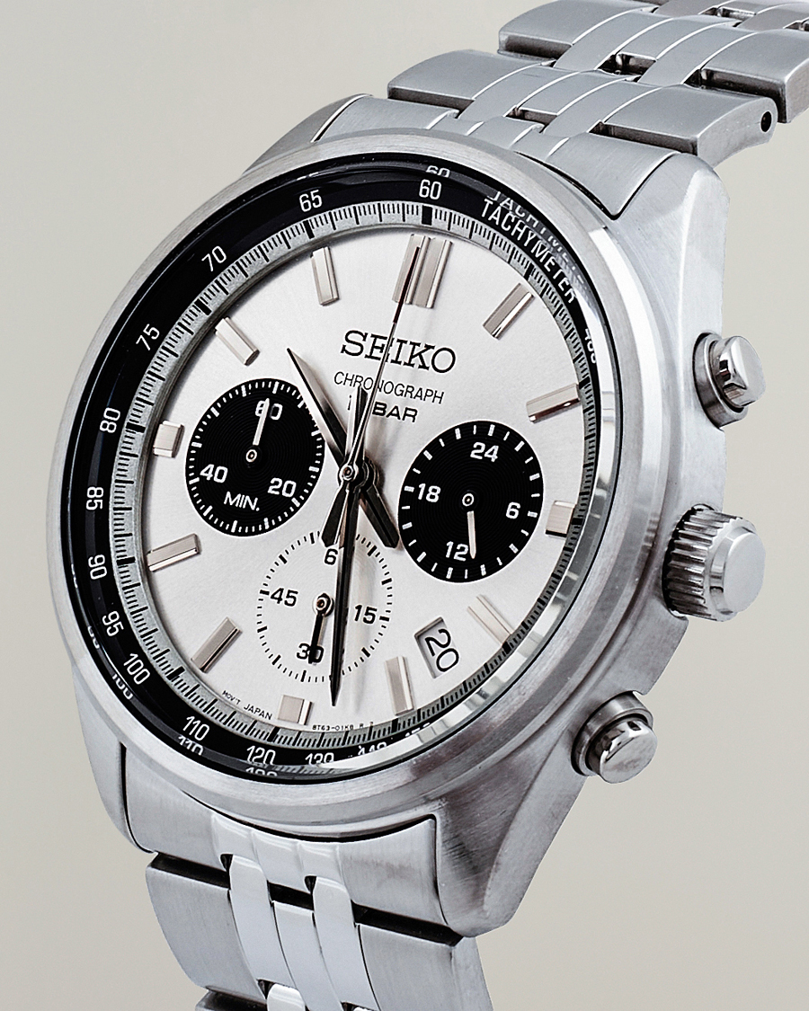 Herre | Seiko Chronograph 41mm Steel White Dial | Seiko | Chronograph 41mm Steel White Dial