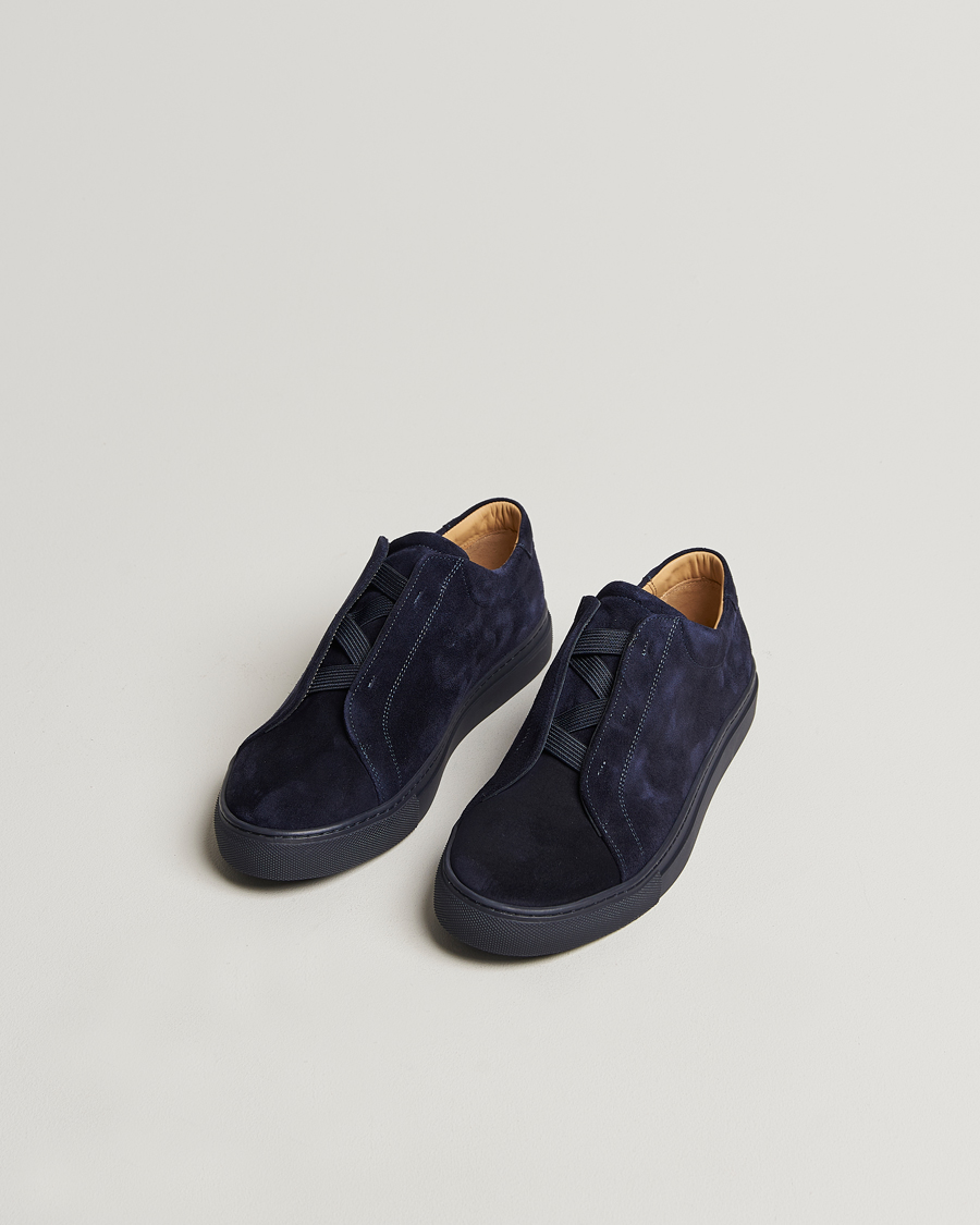 Herre | Nye produktbilder | Myrqvist | Alnö Sneakers Navy Suede