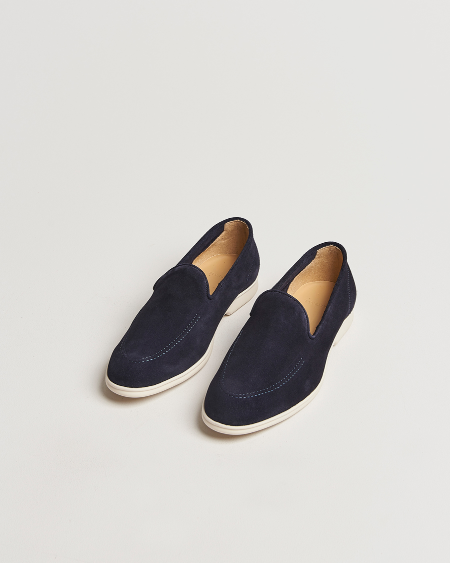 Herre | Myrqvist Brannö Loafers Navy Suede | Myrqvist | Brannö Loafers Navy Suede