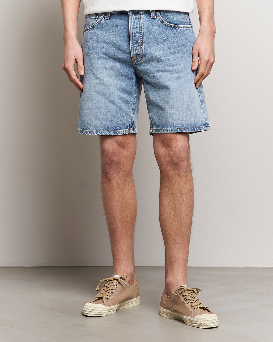 Herre | Nytt i butikken | Nudie Jeans | Seth Denim Shorts Sea Salt