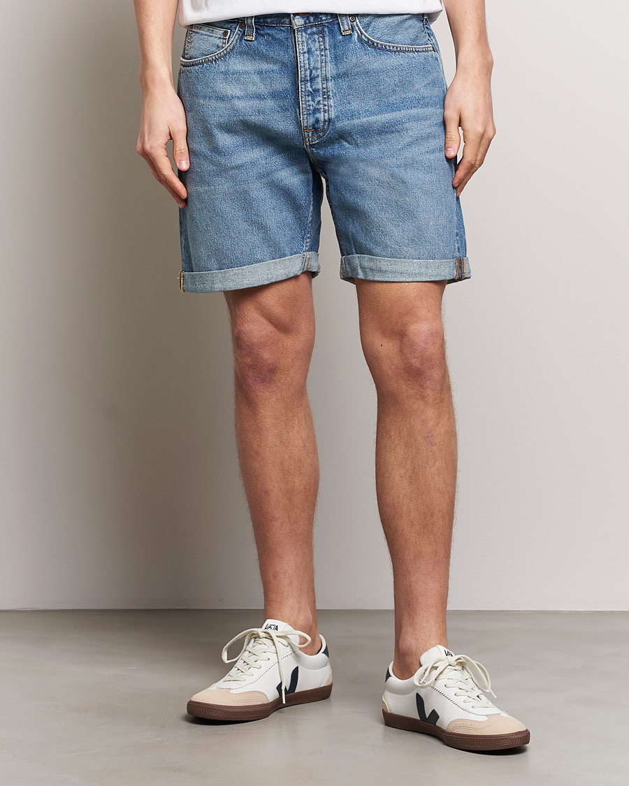 Herre | Klær | Nudie Jeans | Josh Denim Shorts Blue Haze