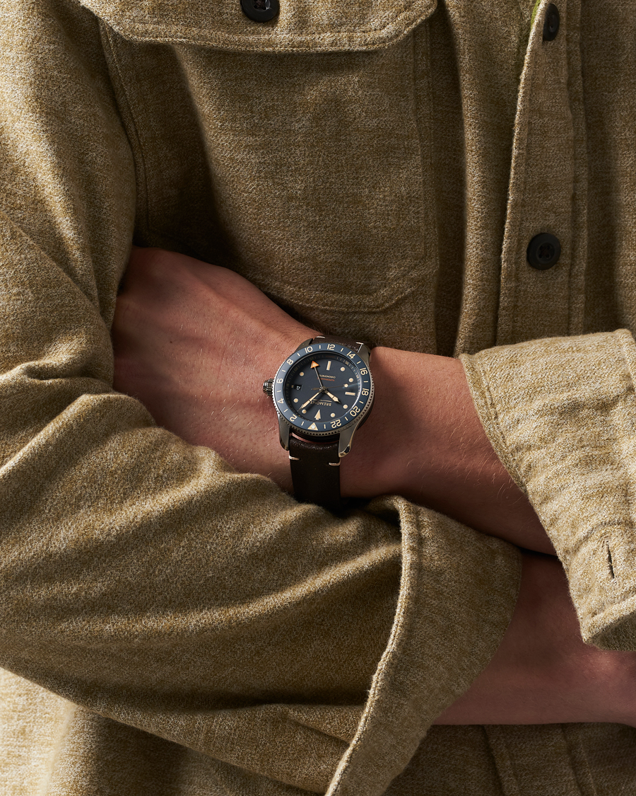 Herre | Lenke i rustfritt stål | Bremont | Limited Edition Supermarine Ocean GMT 40mm Brown Calf