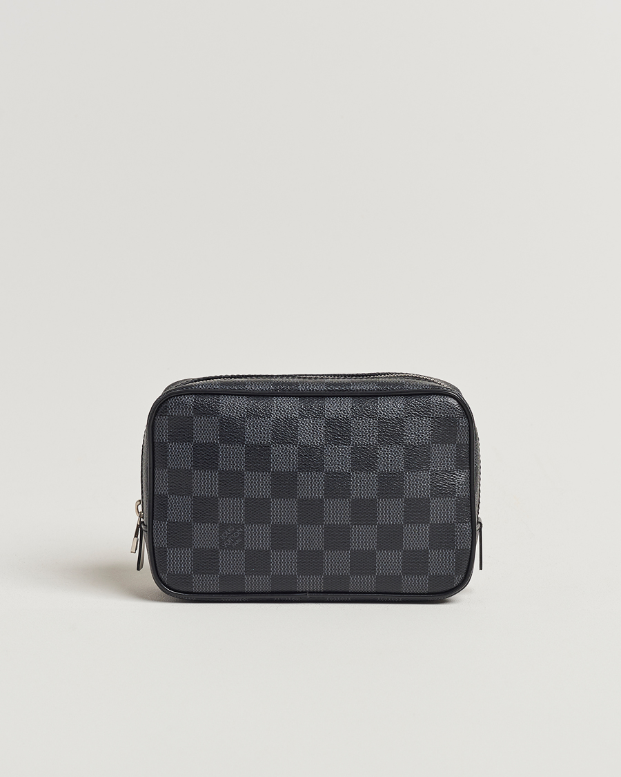 Herre | Louis Vuitton Pre-Owned Toilet Pouch PM Damier Graphite | Louis Vuitton Pre-Owned | Toilet Pouch PM Damier Graphite
