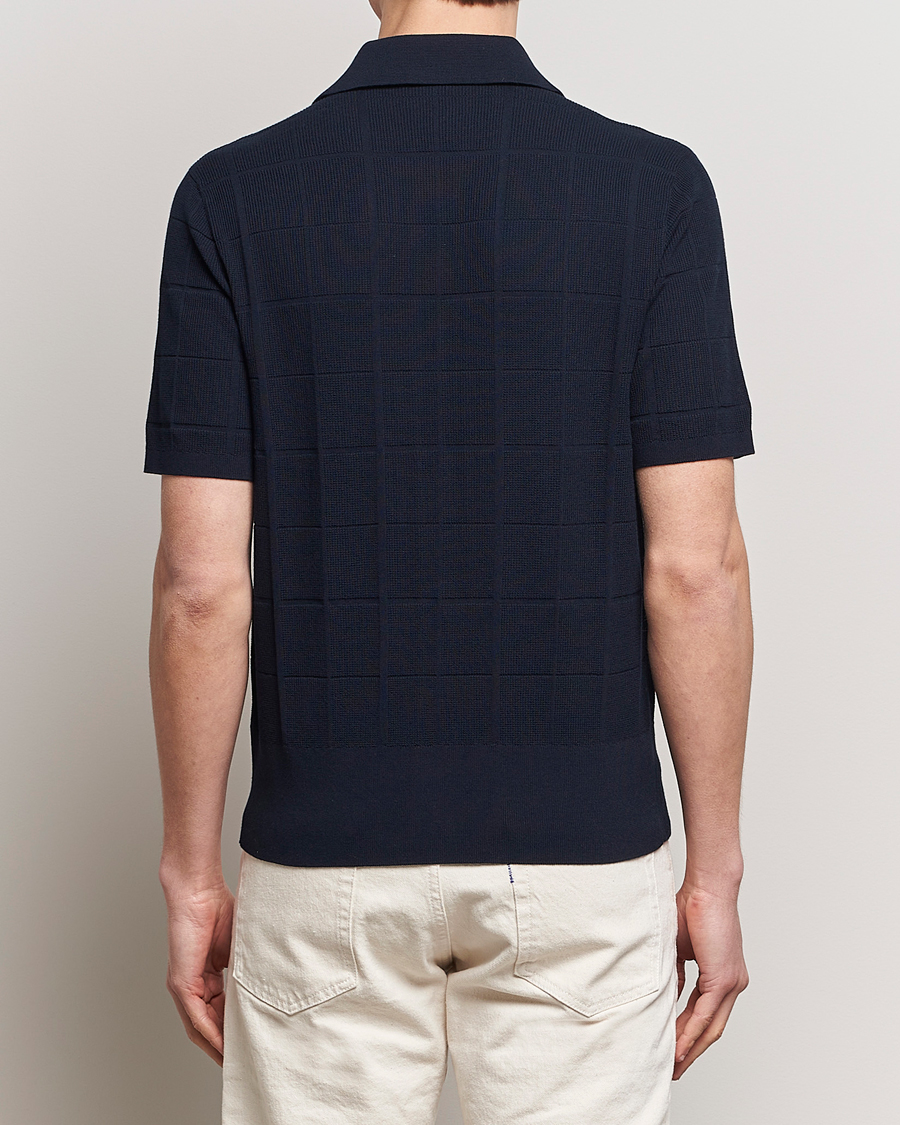 Herre | Pikéer | Tiger of Sweden | Araawen Short Sleeve Knitted Polo Light Ink