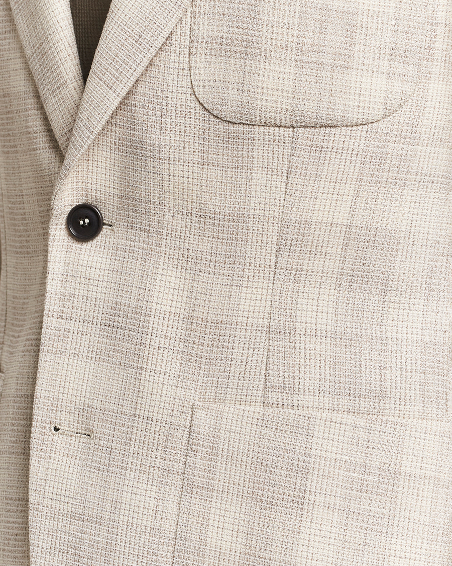 Herre | Dressjakker | Tiger of Sweden | Julien Half Lined Checked Blazer Natural White