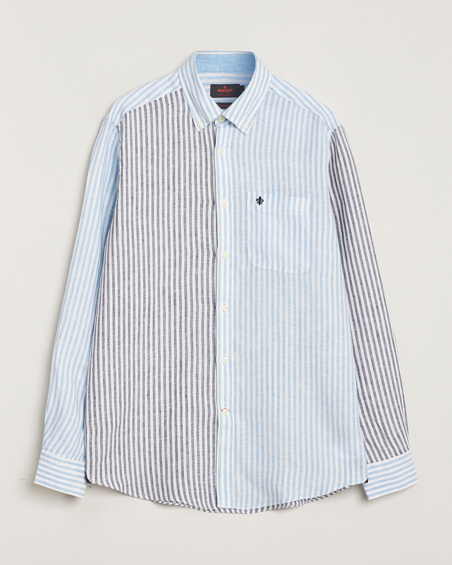 Herre | Skjorter | Morris | Douglas Linen Mix Shirt Blue