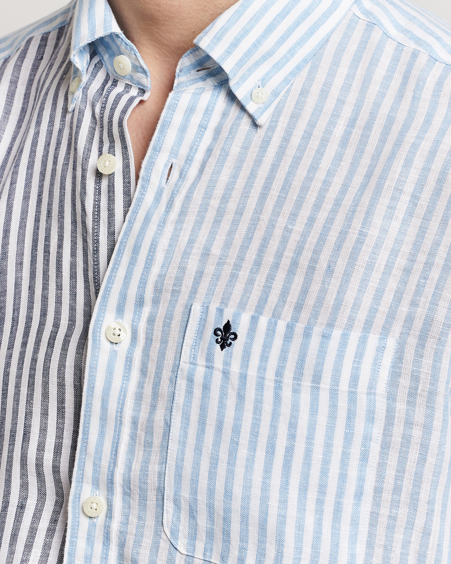 Herre | Skjorter | Morris | Douglas Linen Mix Shirt Blue