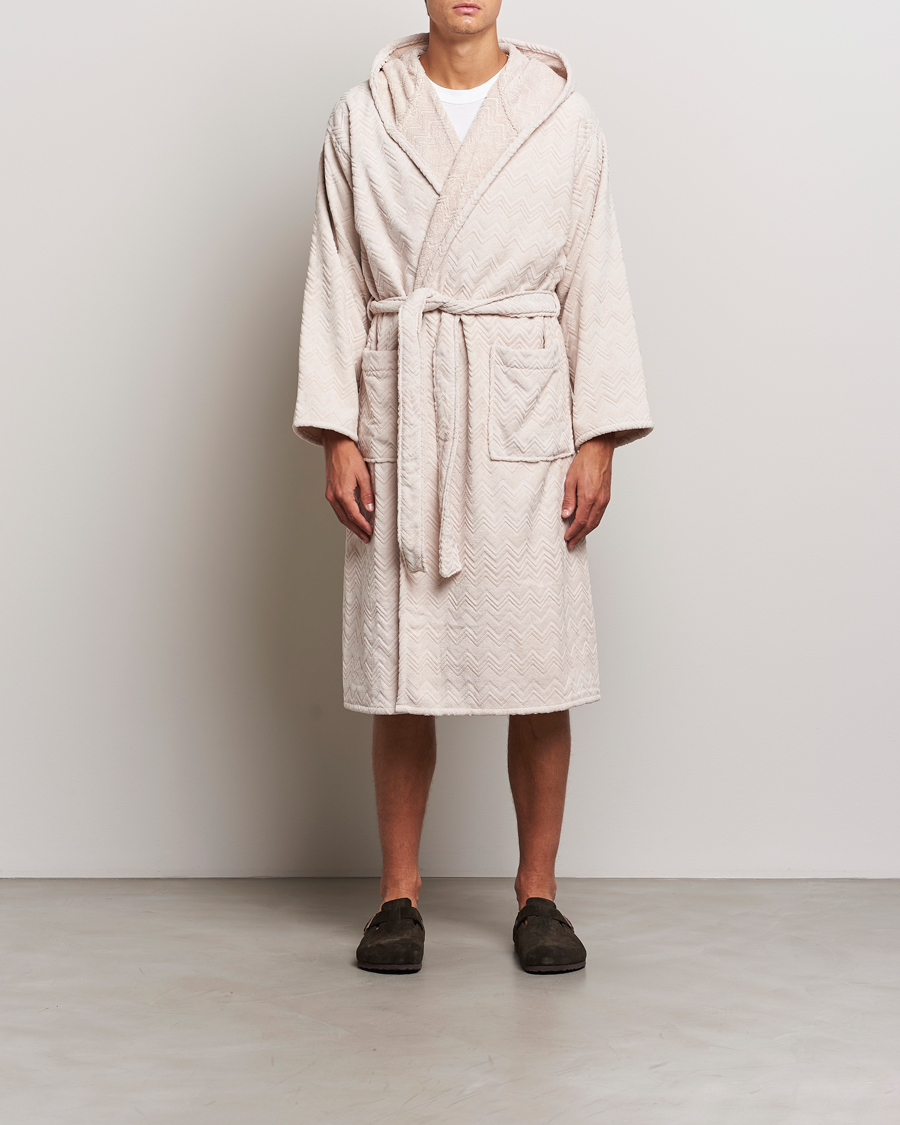 Herre | Pyjamaser og badekåper | Missoni Home | Chalk Bath Robe Beige