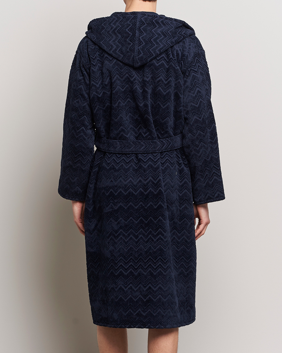 Herre | Pyjamaser og badekåper | Missoni Home | Chalk Bath Robe Navy