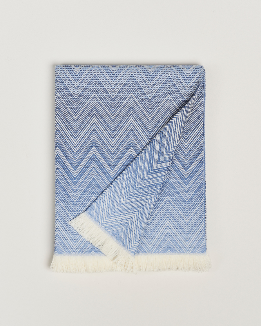 Herre | Missoni Home Timmy Wool Throw 130x190cm Blue | Missoni Home | Timmy Wool Throw 130x190cm Blue