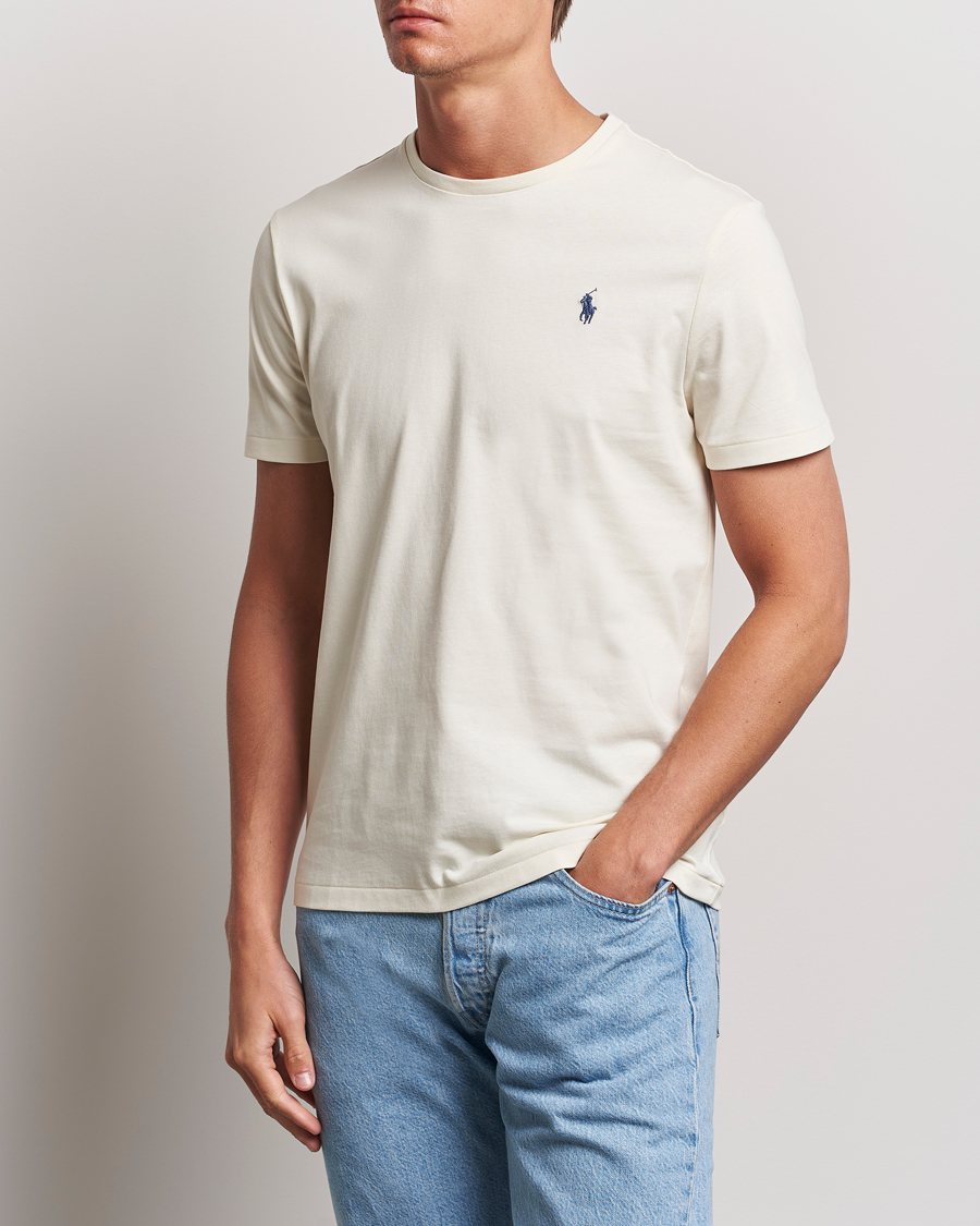 Herre | Hvite t-shirts | Polo Ralph Lauren | Crew Neck T-Shirt Herbal Milk