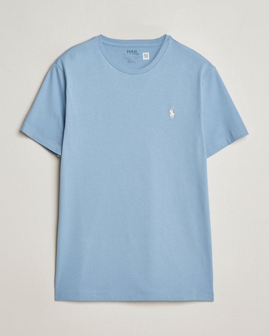 Herre | T-Shirts | Polo Ralph Lauren | Crew Neck T-Shirt Vessel Blue