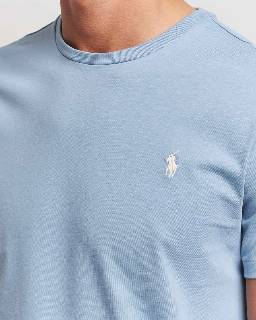 Herre | T-Shirts | Polo Ralph Lauren | Crew Neck T-Shirt Vessel Blue