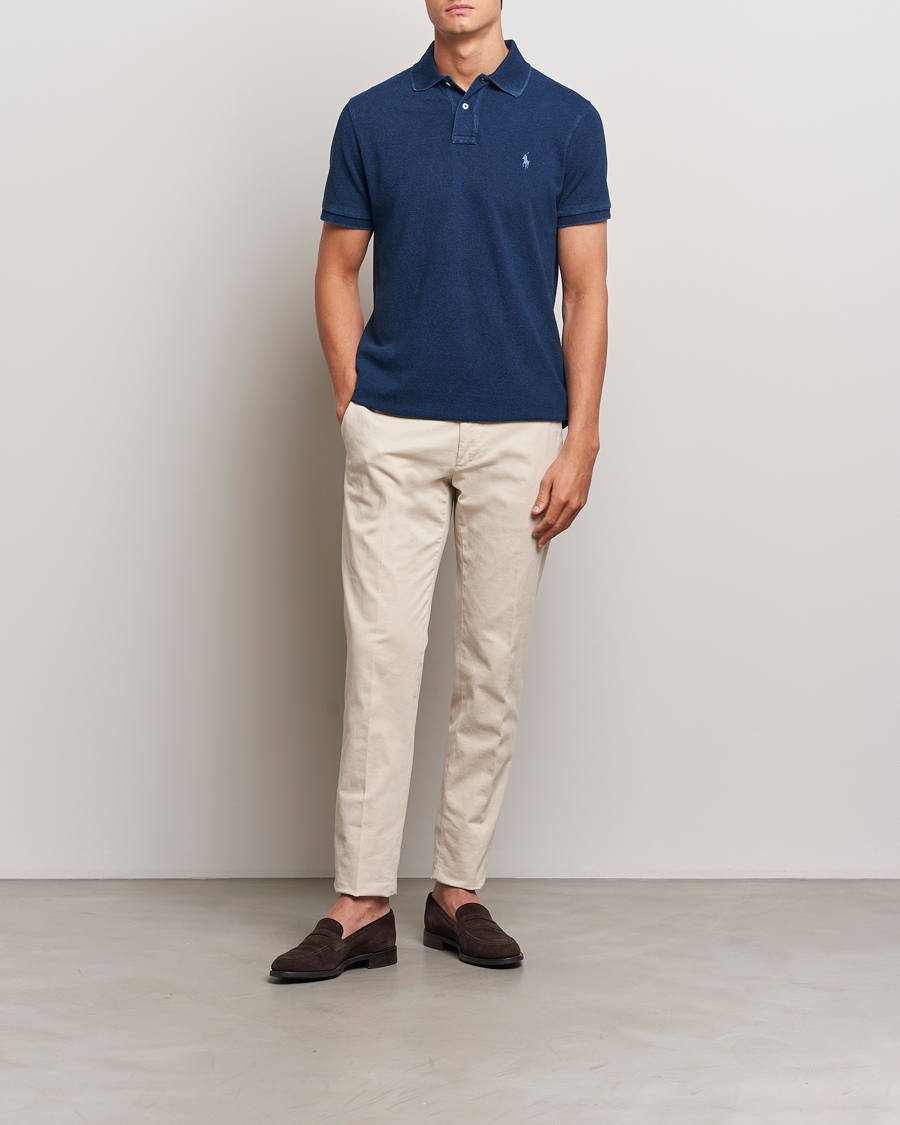 Herre | Pikéer | Polo Ralph Lauren | Custom Slim Fit Polo Dark Indigo