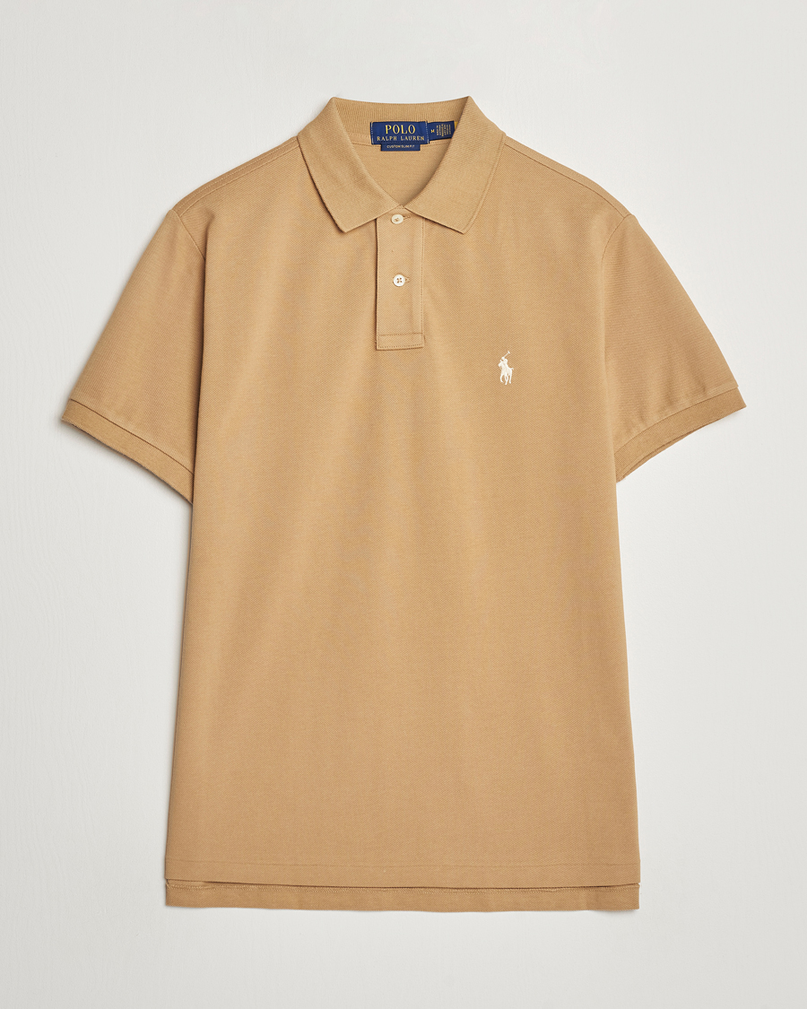 Herre | Pikéer | Polo Ralph Lauren | Custom Slim Fit Polo Café Tan