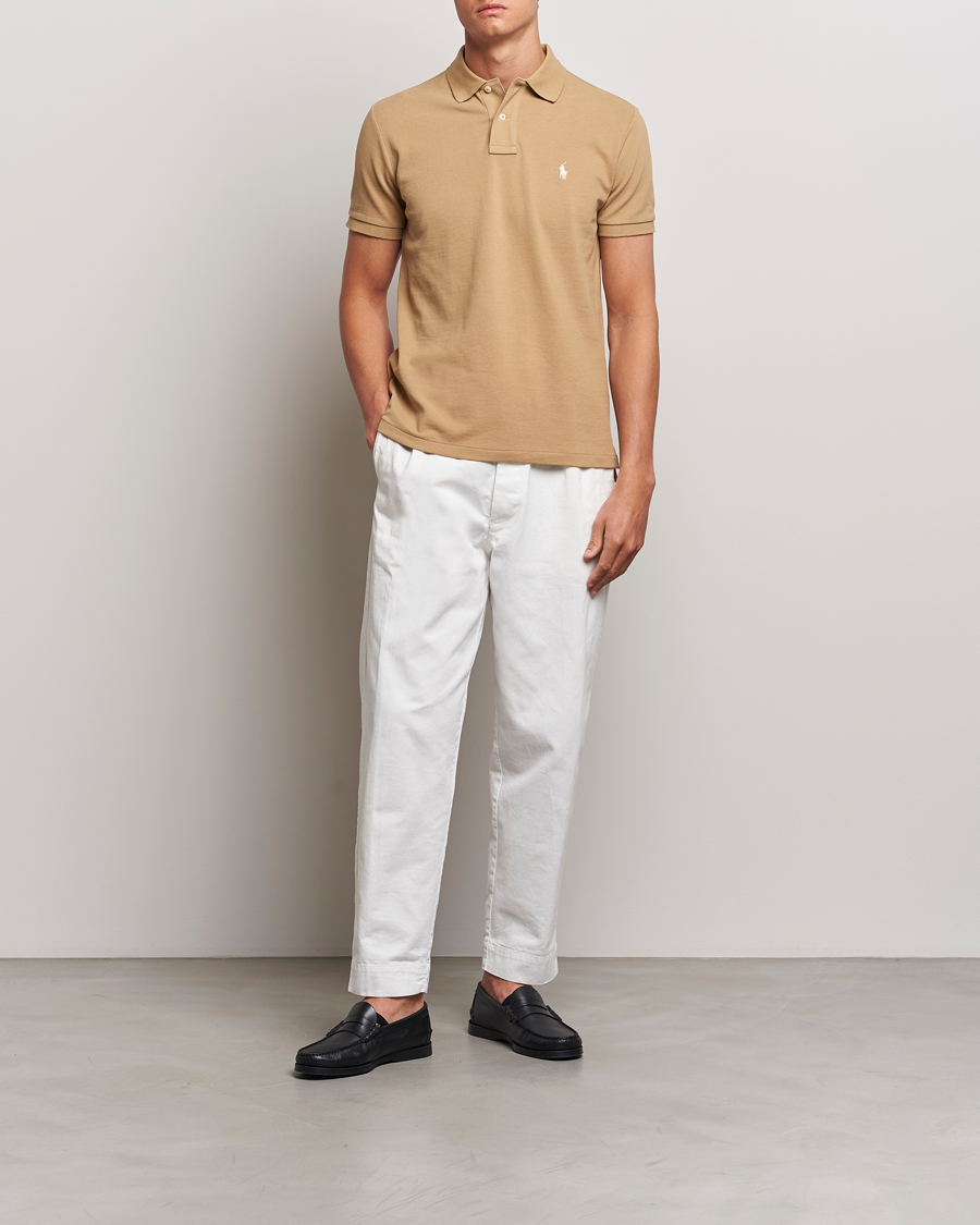 Herre | Pikéer | Polo Ralph Lauren | Custom Slim Fit Polo Café Tan