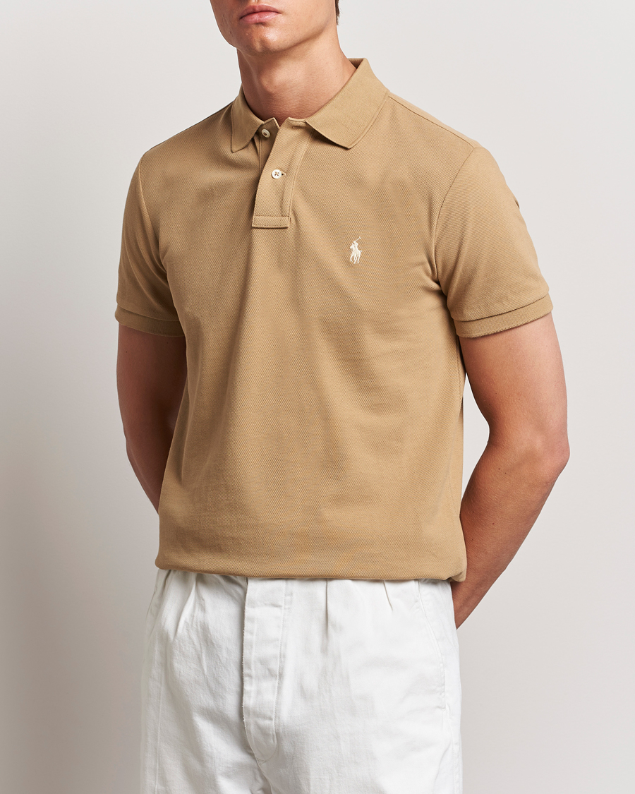 Herre | Pikéer | Polo Ralph Lauren | Custom Slim Fit Polo Café Tan