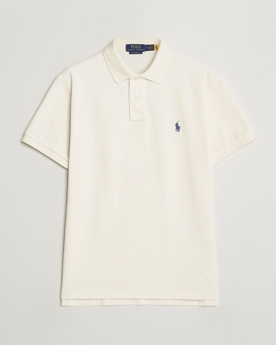 Herre | Pikéer | Polo Ralph Lauren | Custom Slim Fit Polo Herbal Milk