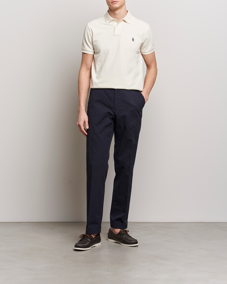 Herre | Pikéer | Polo Ralph Lauren | Custom Slim Fit Polo Herbal Milk