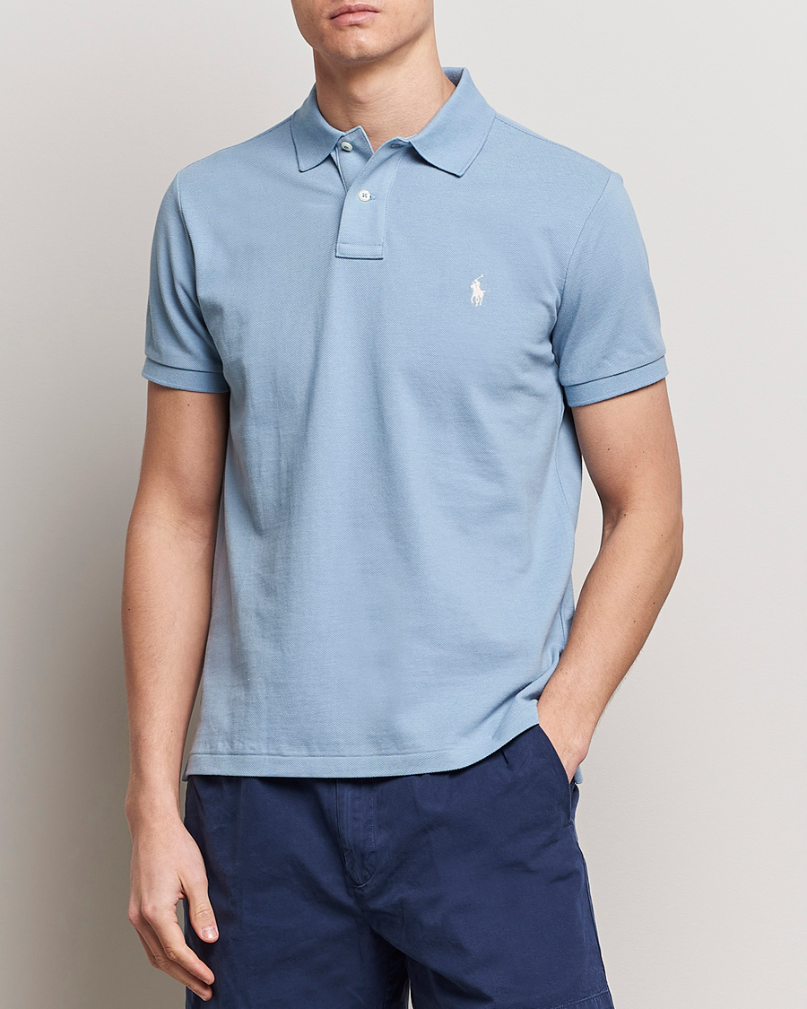 Herre | Klær | Polo Ralph Lauren | Custom Slim Fit Polo Vessel Blue