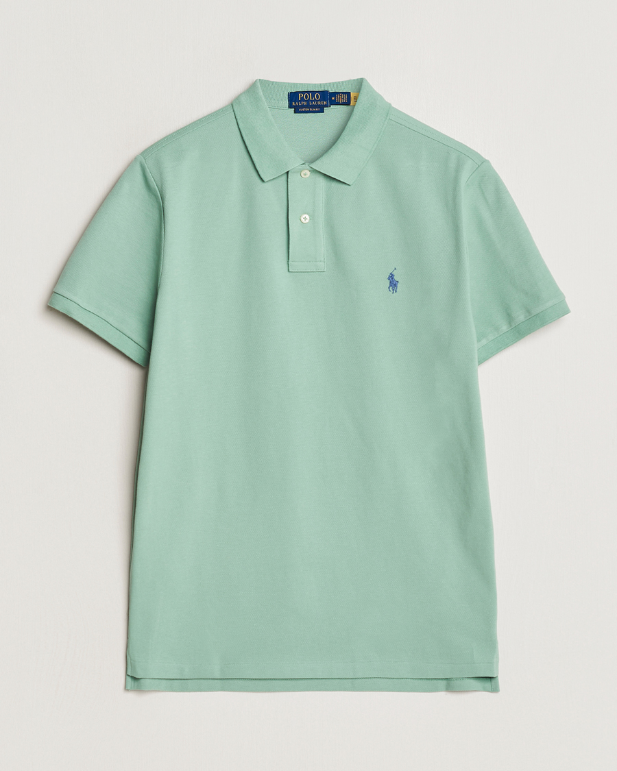 Herre | Pikéer | Polo Ralph Lauren | Custom Slim Fit Polo Faded Mint