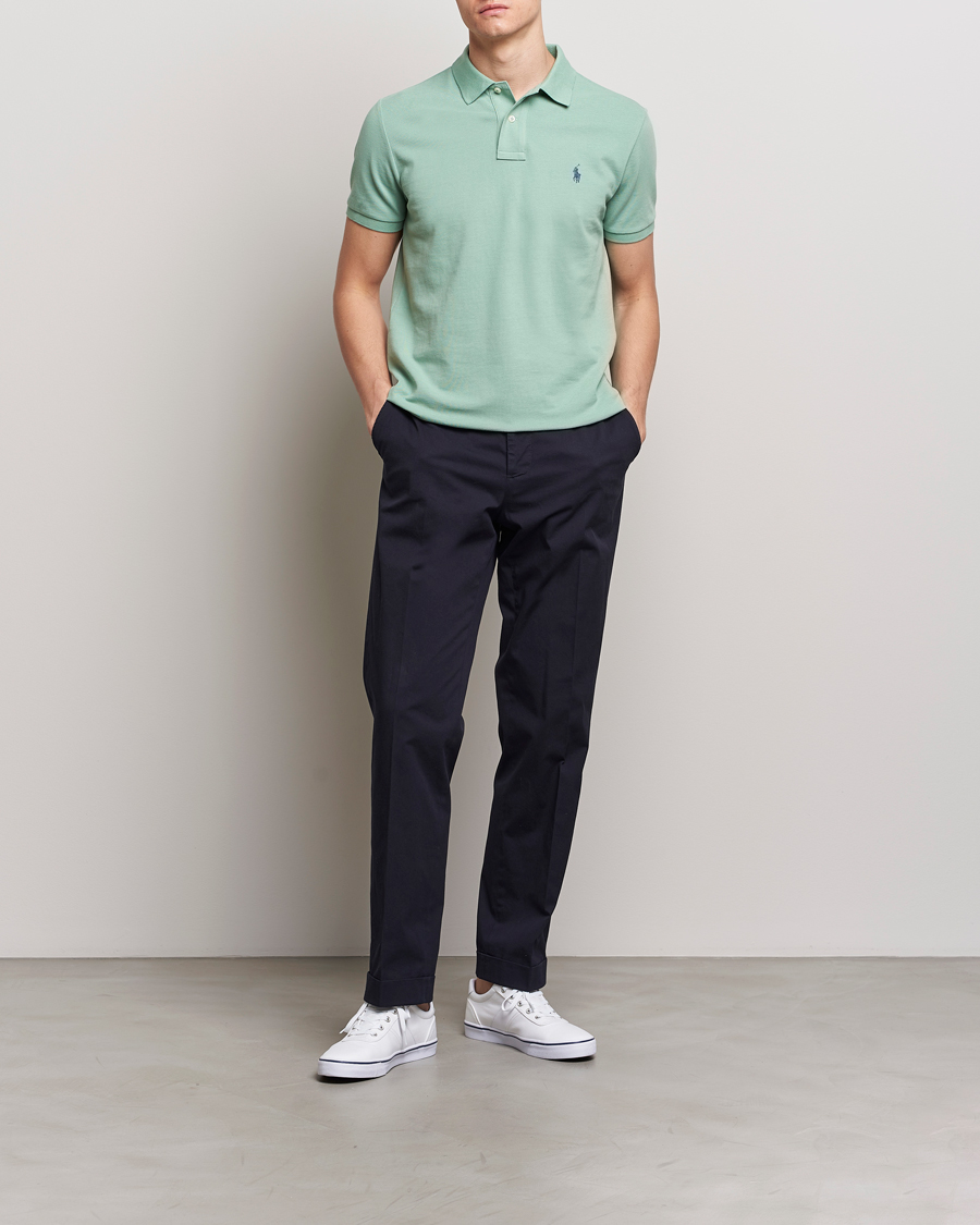 Herre | Pikéer | Polo Ralph Lauren | Custom Slim Fit Polo Faded Mint