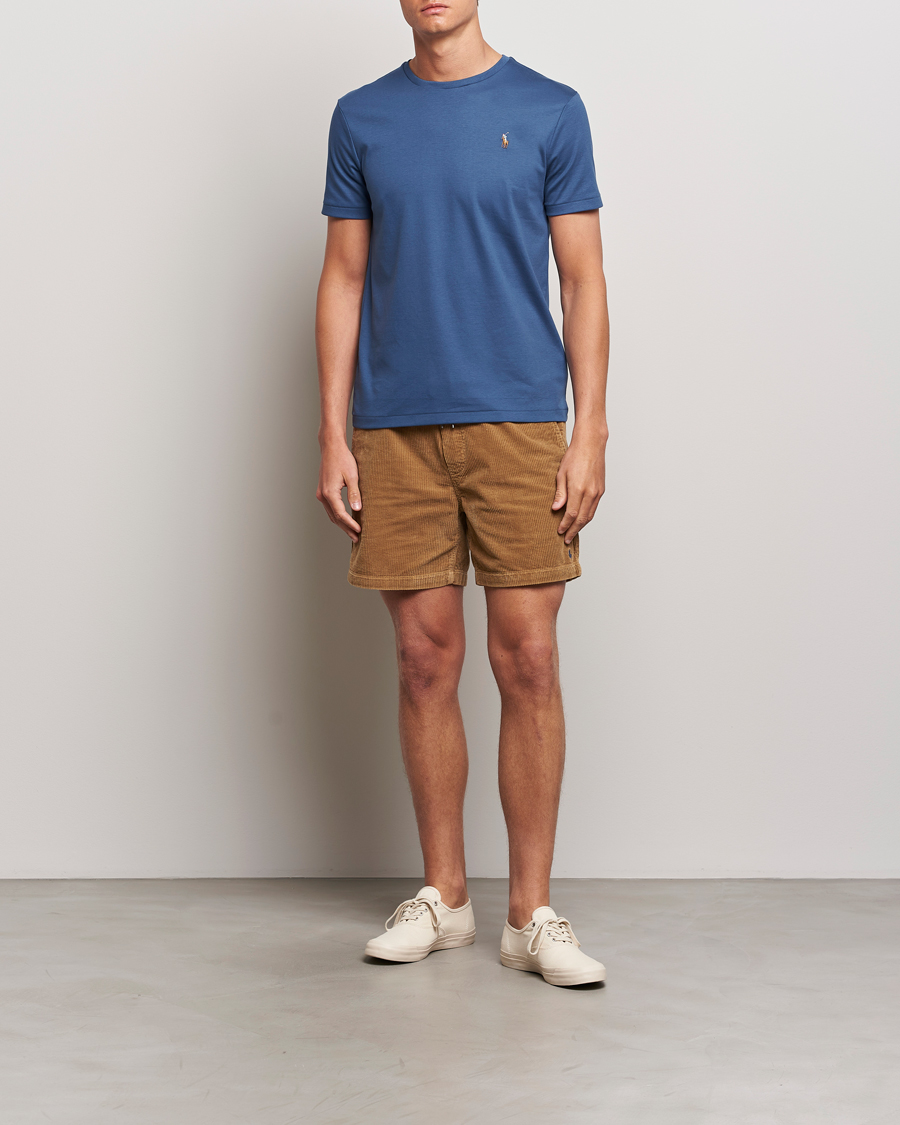 Herre | T-Shirts | Polo Ralph Lauren | Luxury Pima Cotton Crew Neck T-Shirt Clancy Blue