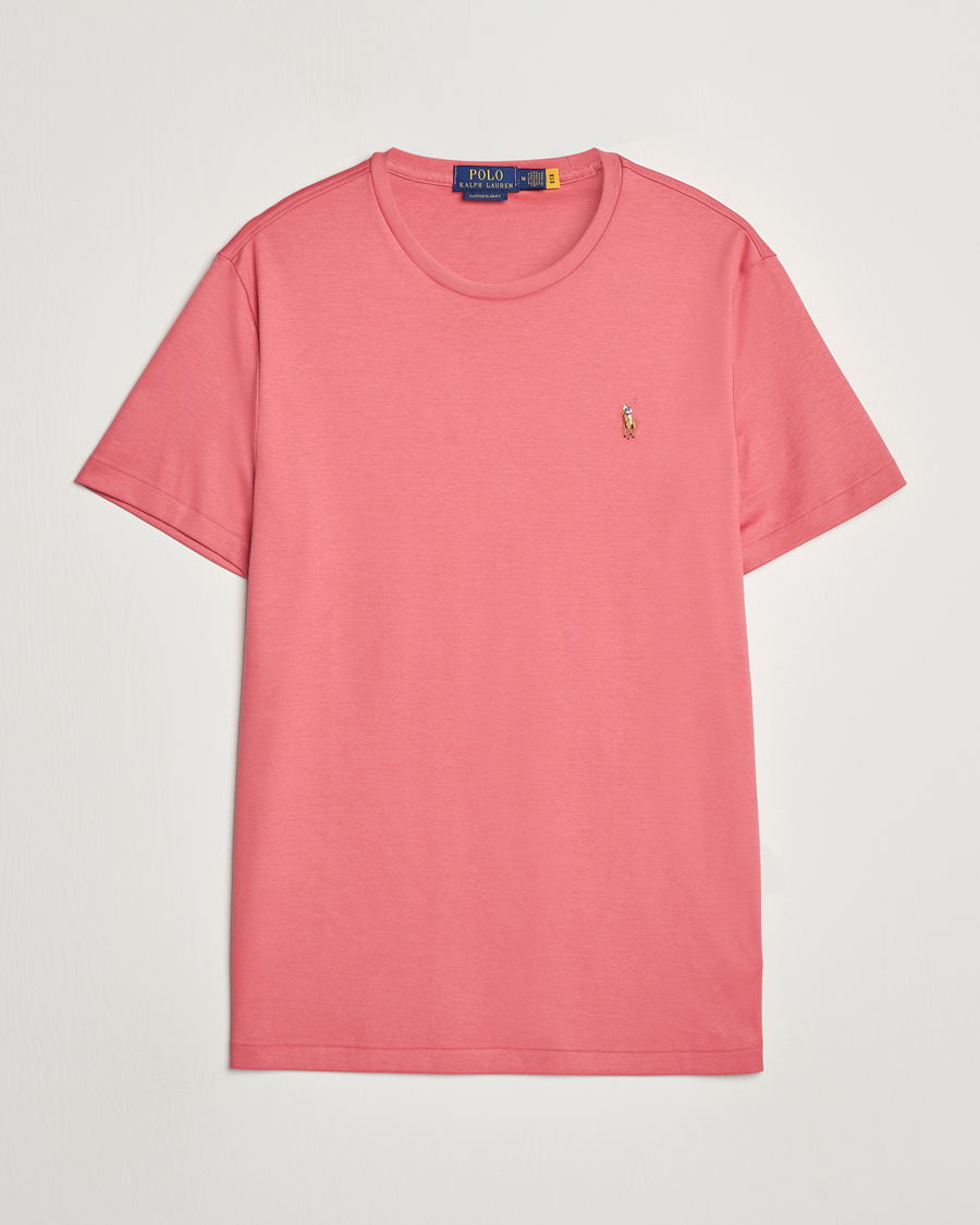 Herre | T-Shirts | Polo Ralph Lauren | Luxury Pima Cotton Crew Neck T-Shirt Adirondack Red