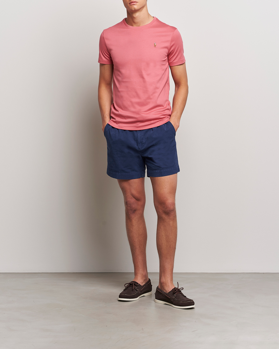 Herre | T-Shirts | Polo Ralph Lauren | Luxury Pima Cotton Crew Neck T-Shirt Adirondack Red