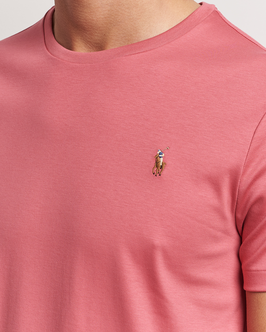 Herre | T-Shirts | Polo Ralph Lauren | Luxury Pima Cotton Crew Neck T-Shirt Adirondack Red