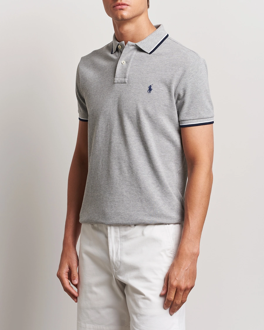 Herre |  | Polo Ralph Lauren | Custom Slim Fit Tipped Polo Andover Heather