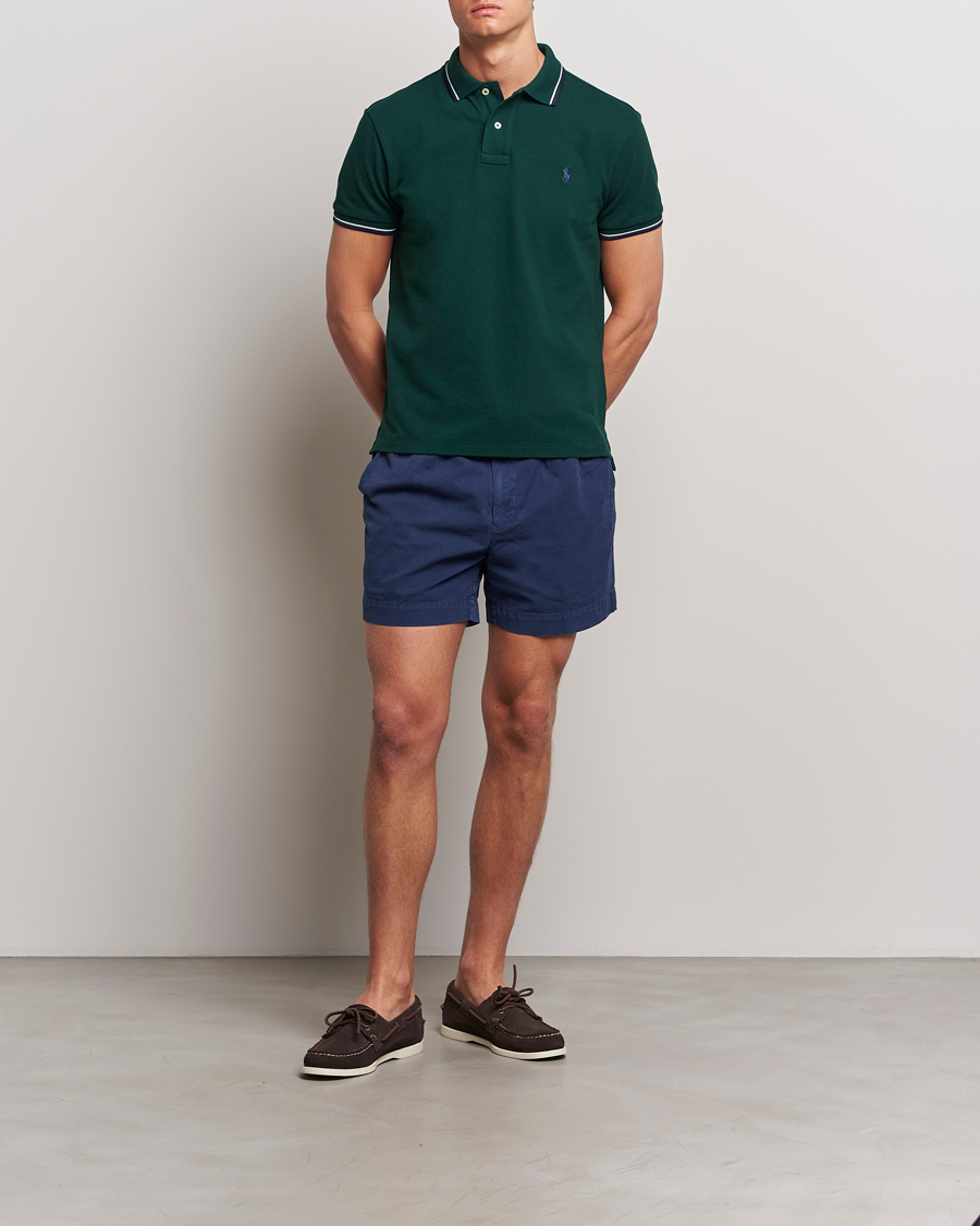 Herre | Pikéer | Polo Ralph Lauren | Custom Slim Fit Tipped Polo Moss Agate