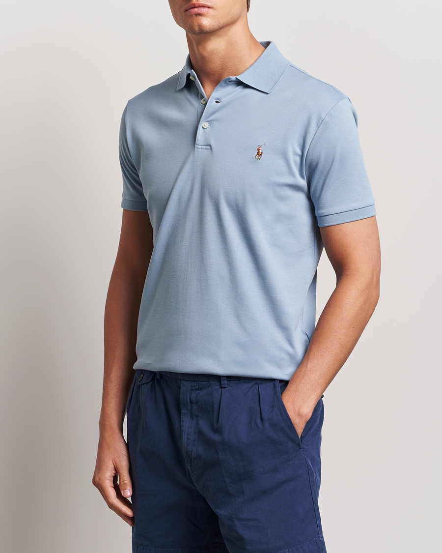Herre | Pikéer | Polo Ralph Lauren | Luxury Pima Cotton Polo Vessel Blue