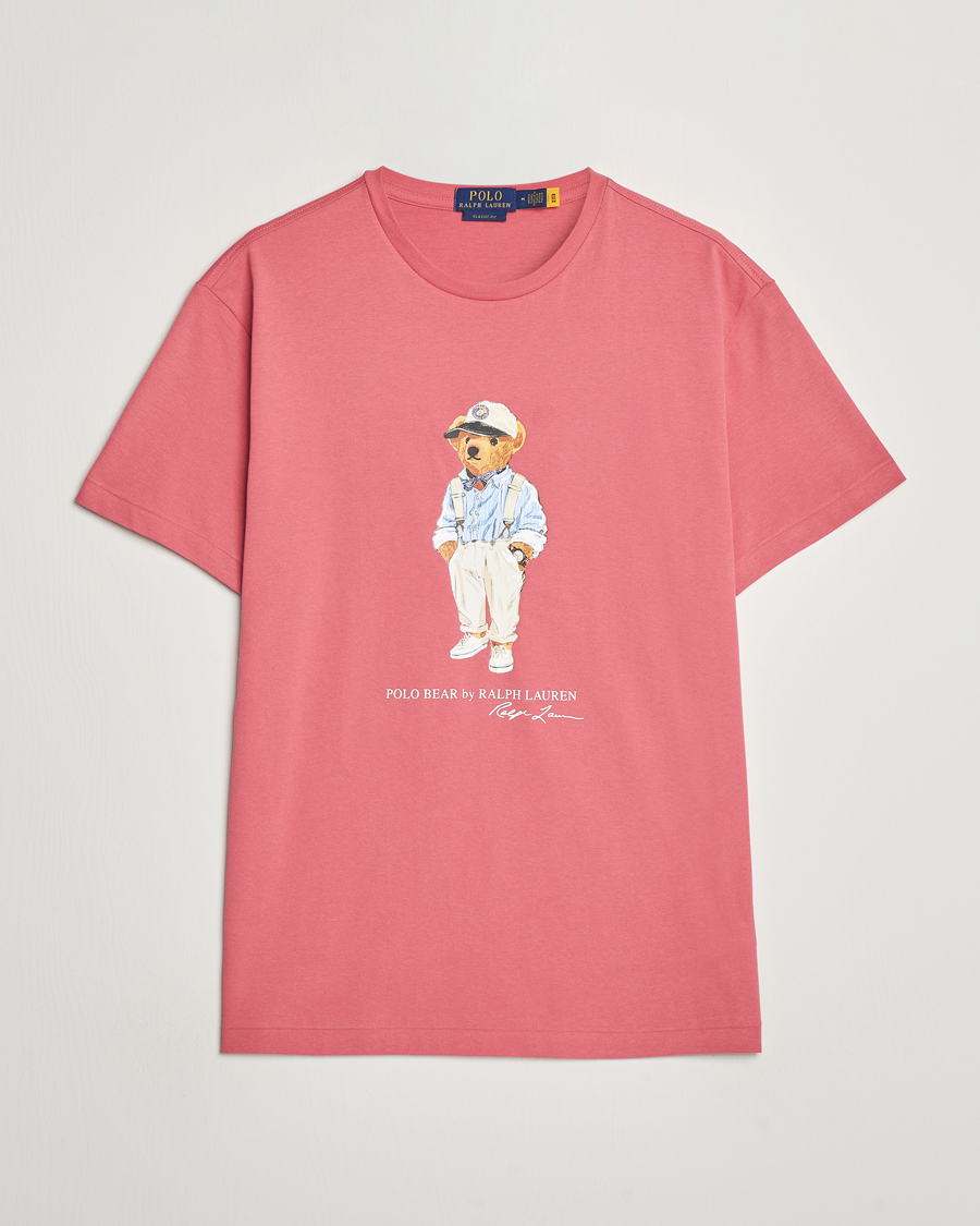 Herre | T-Shirts | Polo Ralph Lauren | Printed Hemingway Bear T-Shirt Adirondack Red