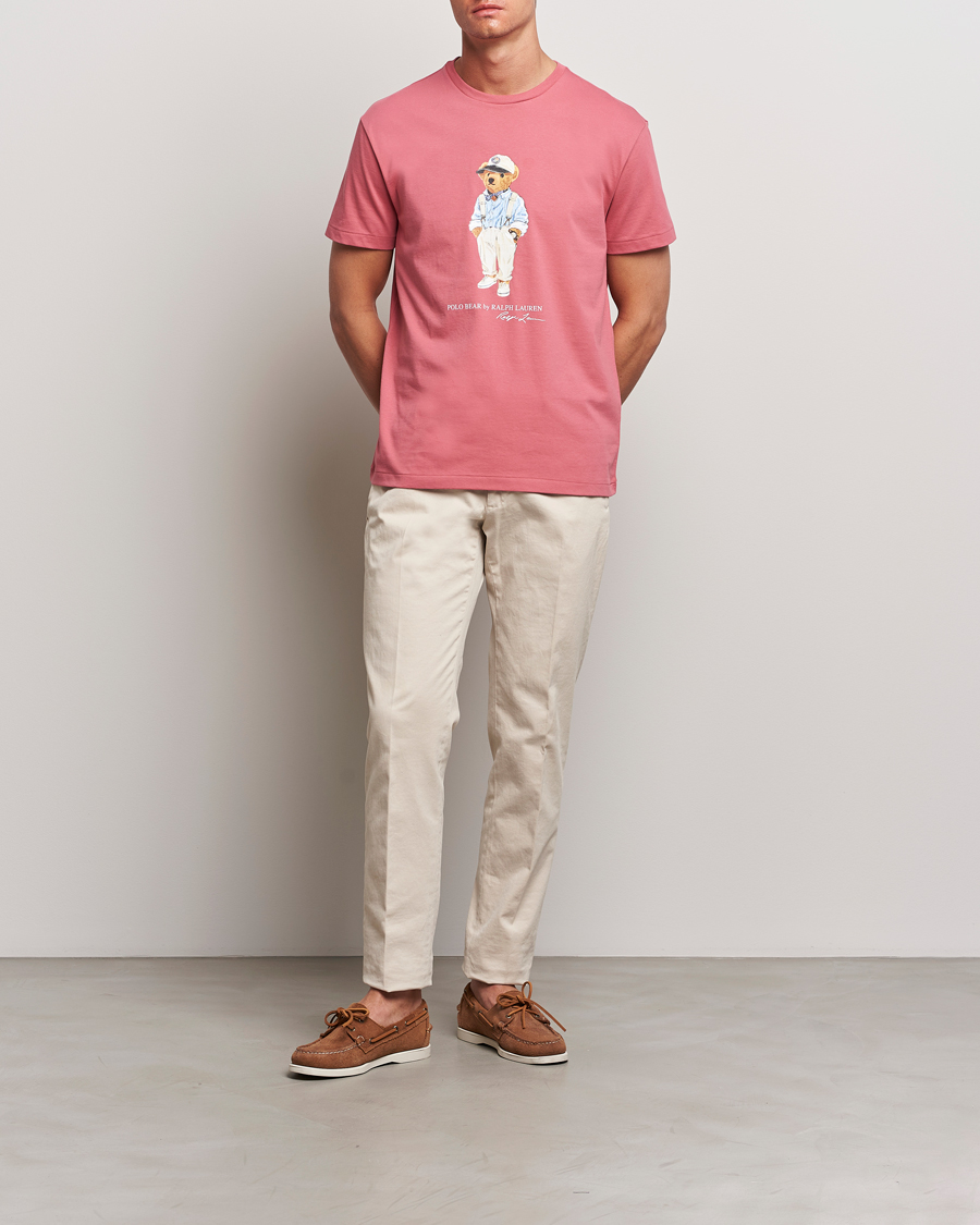 Herre | T-Shirts | Polo Ralph Lauren | Printed Hemingway Bear T-Shirt Adirondack Red