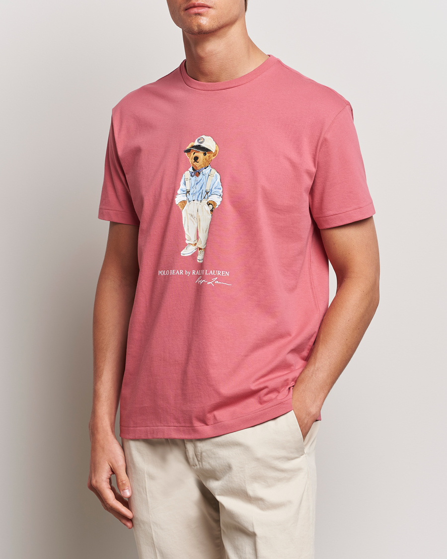 Herre | T-Shirts | Polo Ralph Lauren | Printed Hemingway Bear T-Shirt Adirondack Red