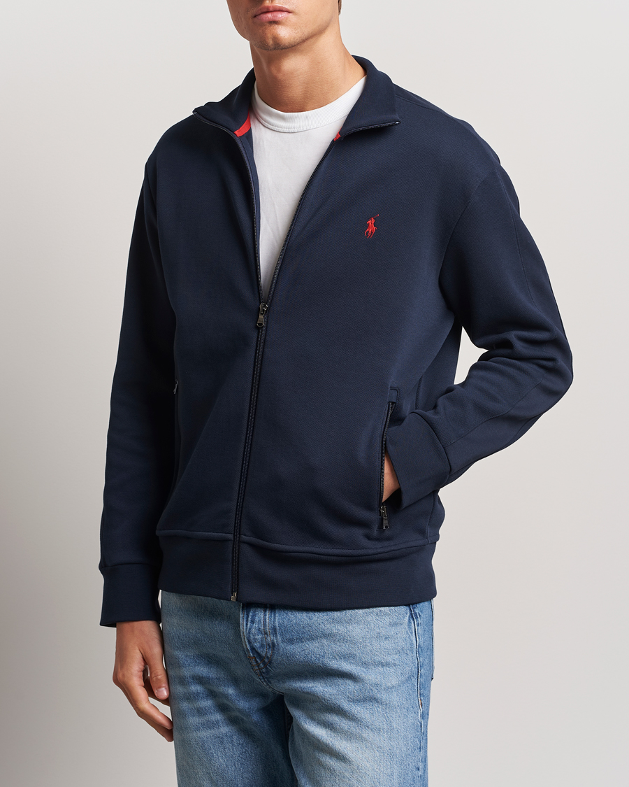 Herre | Gensere | Polo Ralph Lauren | Tech Double Knit Full Zip Aviator Navy