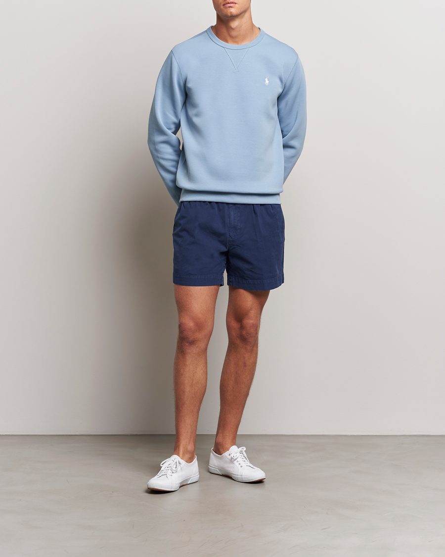 Herre | Gensere | Polo Ralph Lauren | Tech Double Knit Crew Neck Sweatshirt Vessel Blue