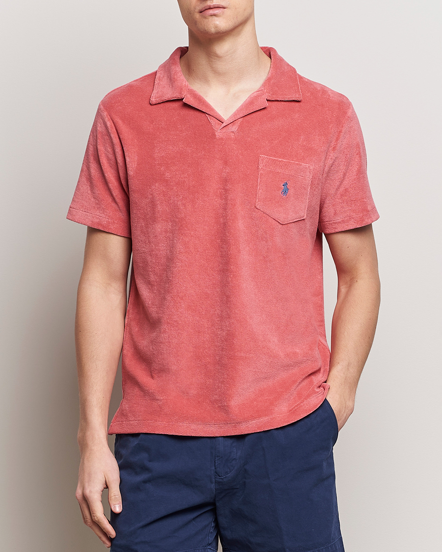 Herre | Stilsegment Casual Classics | Polo Ralph Lauren | Cotton Terry Open Collar Polo Adirondack Red