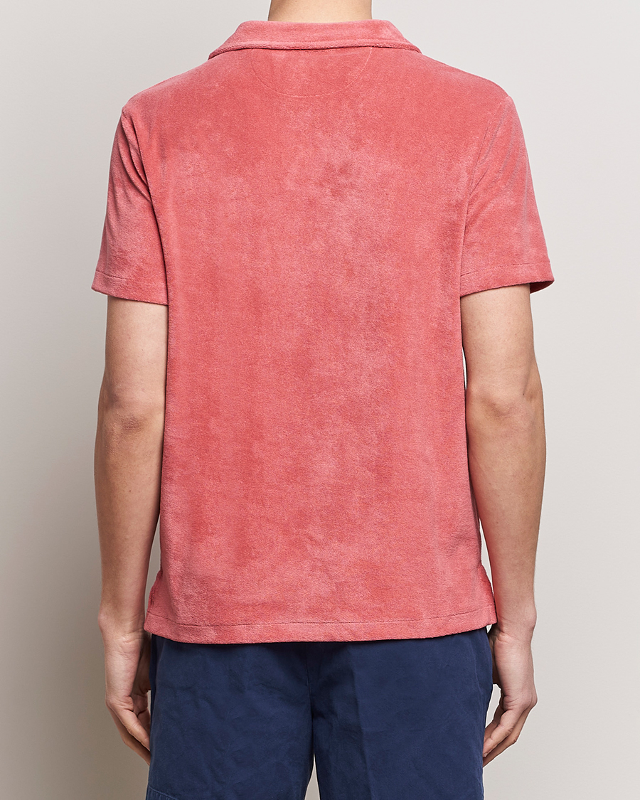 Herre | Pikéer | Polo Ralph Lauren | Cotton Terry Open Collar Polo Adirondack Red