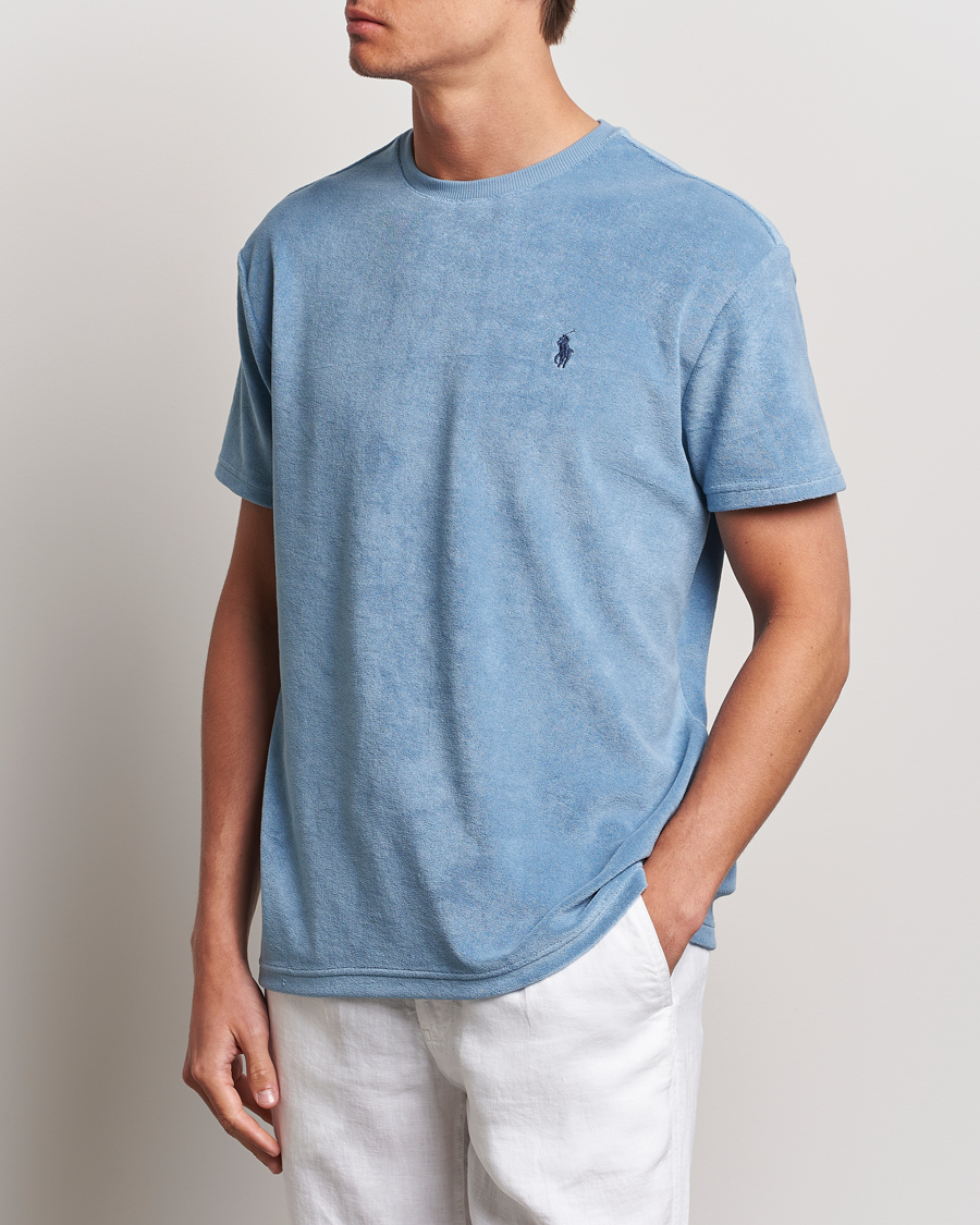 Herre | Nytt i butikken | Polo Ralph Lauren | Cotton Terry Crew Neck T-shirt Vessel Blue