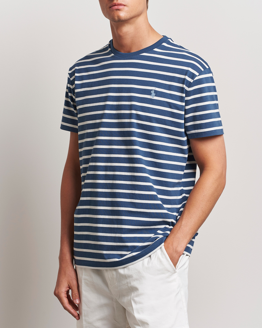 Herre | Klær | Polo Ralph Lauren | Striped Crew Neck T-Shirt Clancy Blue/Nevis