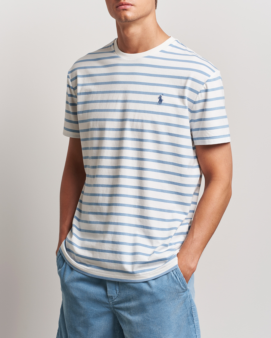 Herre | Klær | Polo Ralph Lauren | Striped Crew Neck T-Shirt Nevis/Vessel Blue