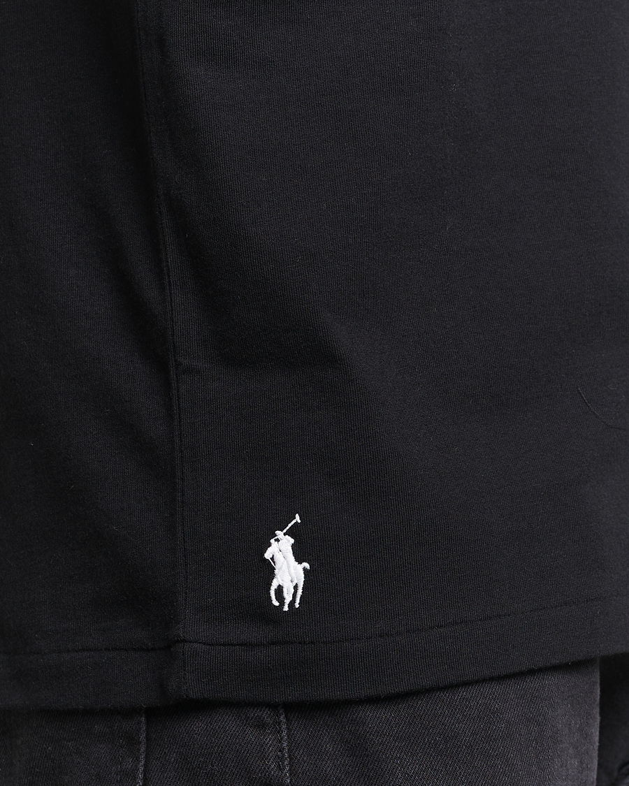 Herre | T-Shirts | Polo Ralph Lauren | Center Logo Crew Neck T-Shirt Polo Black