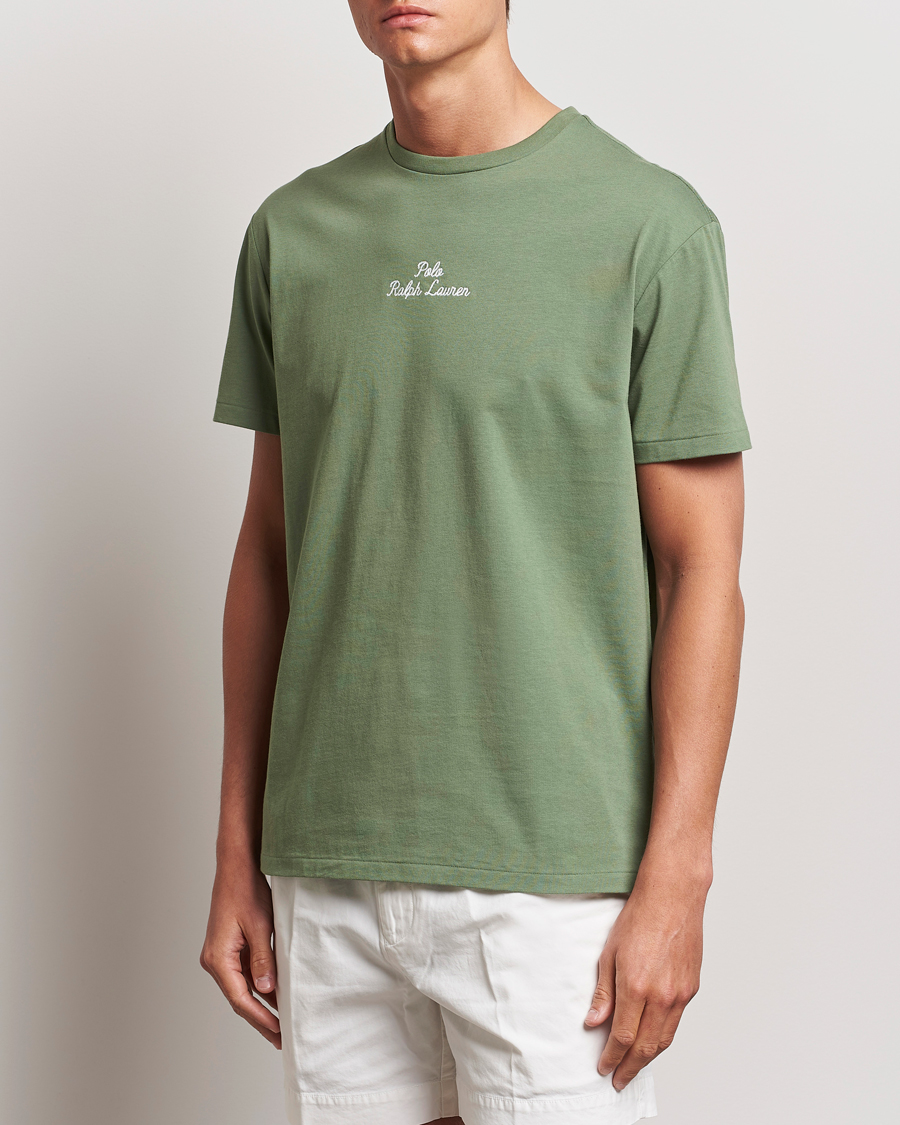 Herre |  | Polo Ralph Lauren | Center Logo Crew Neck T-Shirt Cargo Green