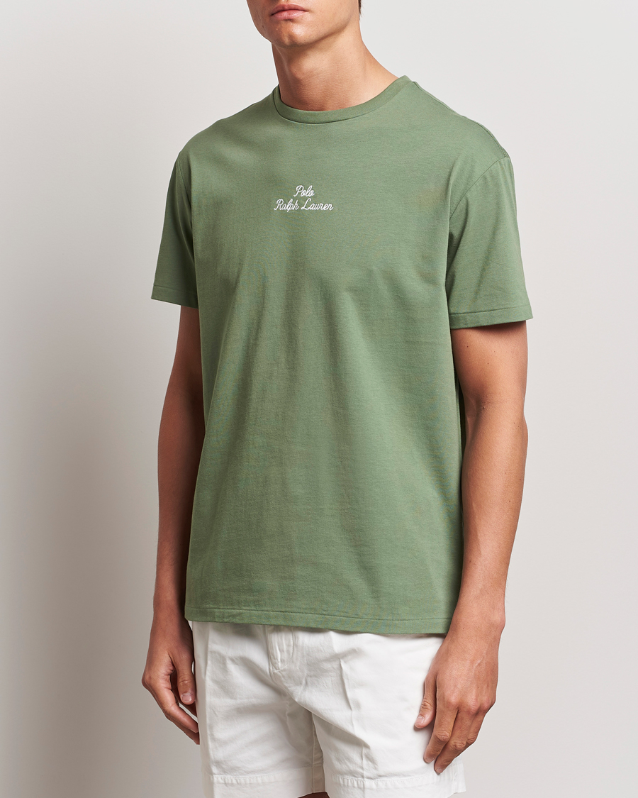 Herre | Nytt i butikken | Polo Ralph Lauren | Center Logo Crew Neck T-Shirt Cargo Green