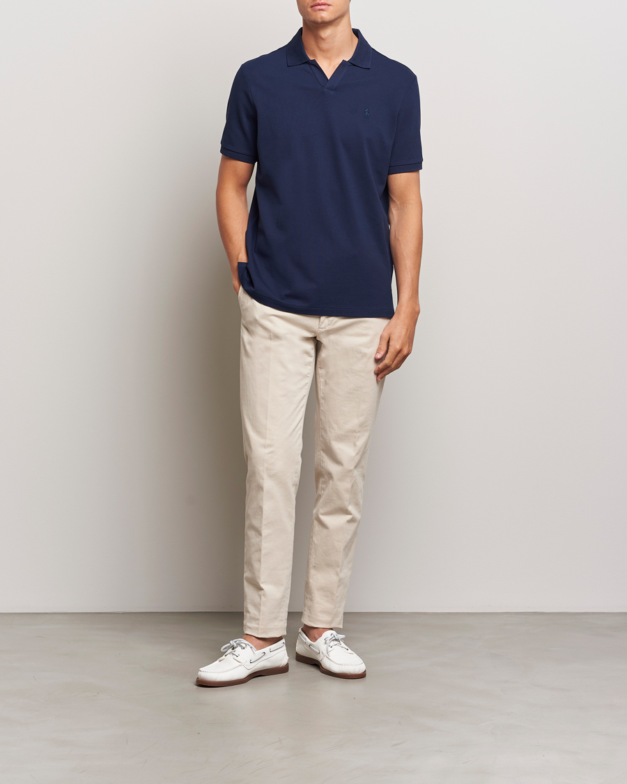Herre | Pikéer | Polo Ralph Lauren | Classic Fit Open Collar Polo Refined Navy