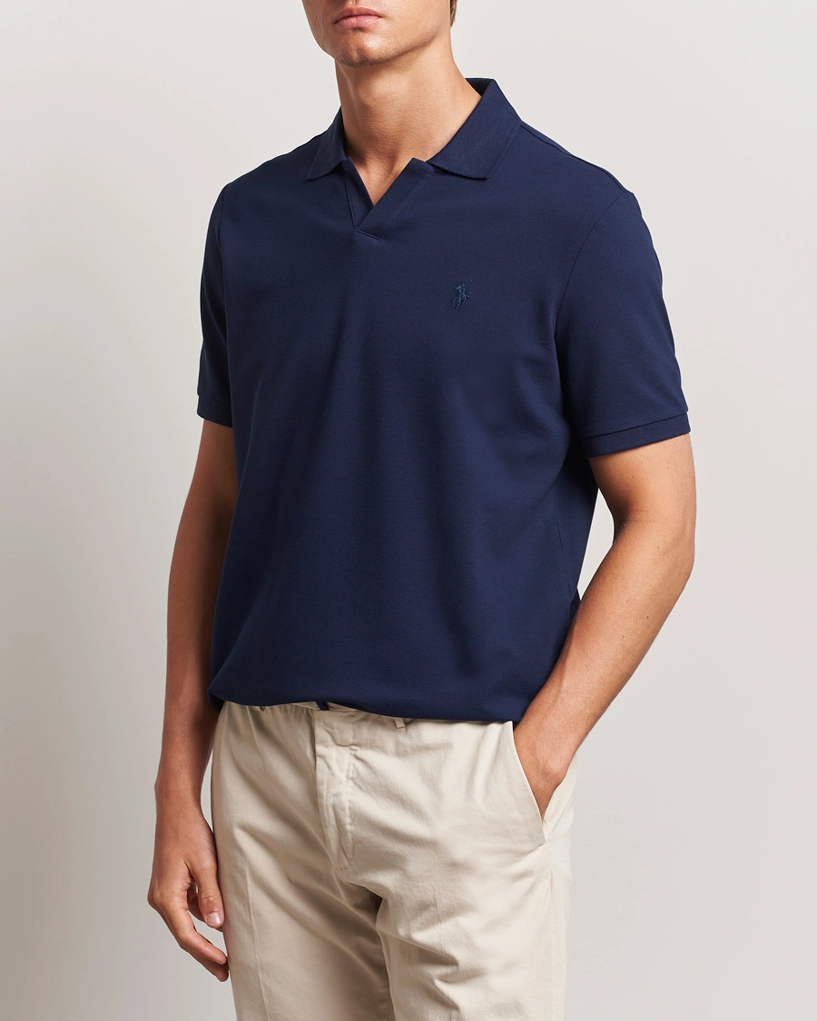 Herre | Pikéer | Polo Ralph Lauren | Classic Fit Open Collar Polo Refined Navy