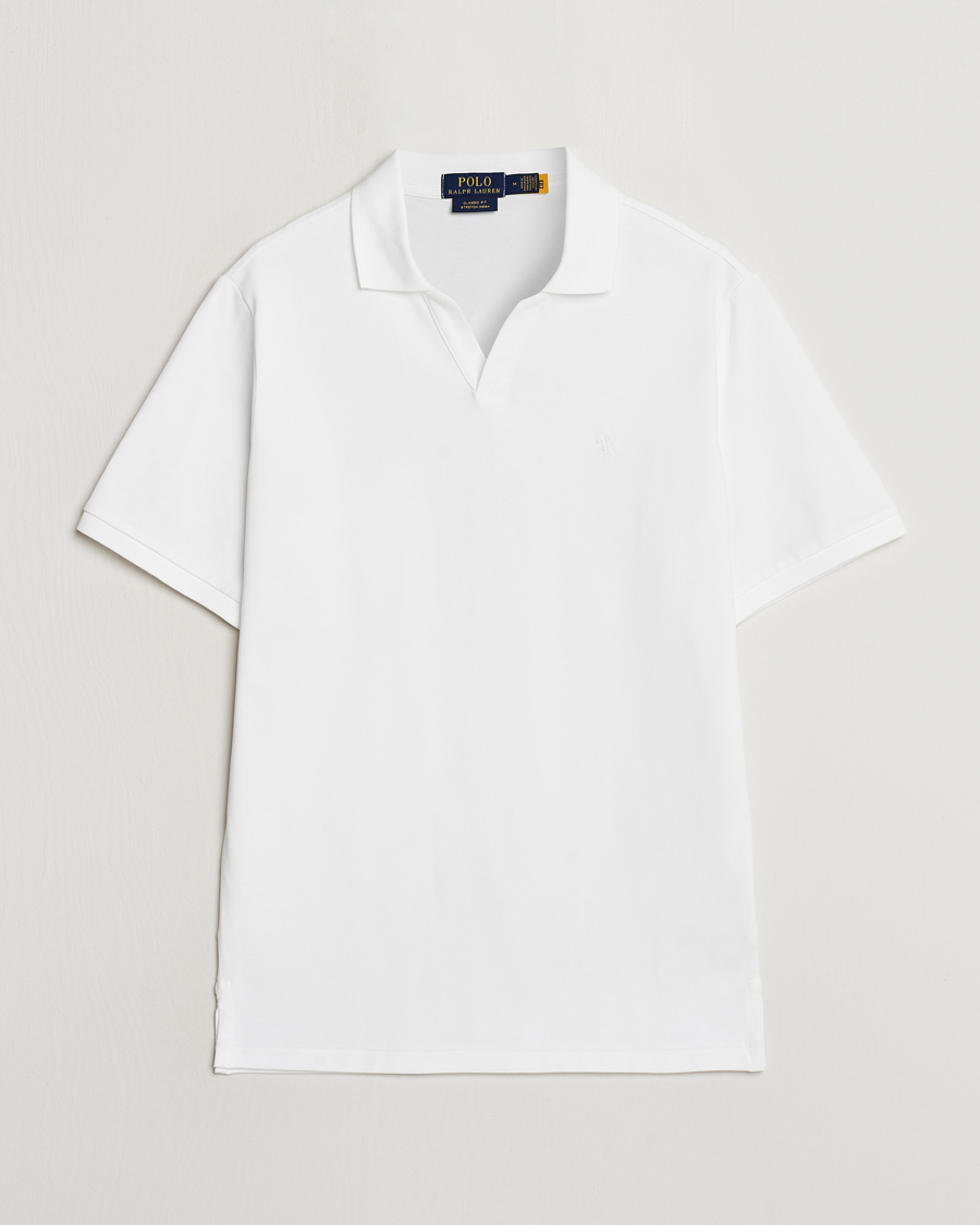 Herre | Pikéer | Polo Ralph Lauren | Classic Fit Open Collar Polo White